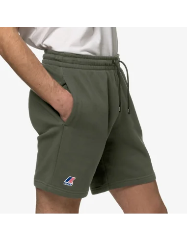 K-Way - Shorts Felpa Uomo Dorian Verde Militare Prezzo 60,00
