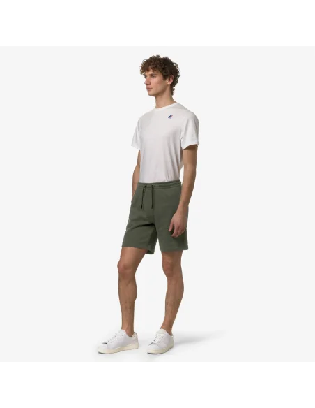 K-Way - Shorts Felpa Uomo Dorian Verde Militare Prezzo 60,00