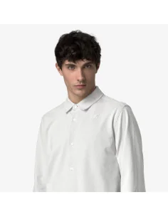 K-Way - Camicia Uomo Timothee Cotone Stretch Bianco Prezzo 120,00