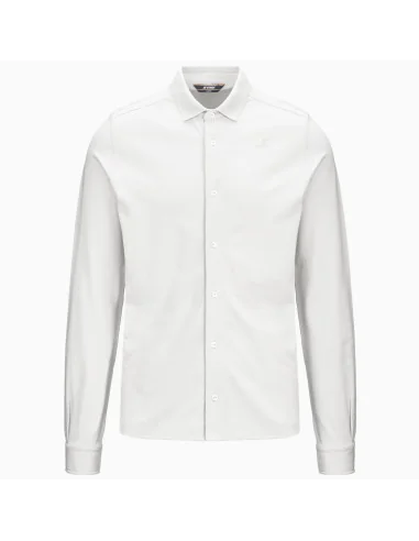 K-Way - Camicia Uomo Timothee Cotone Stretch Bianco Prezzo 120,00