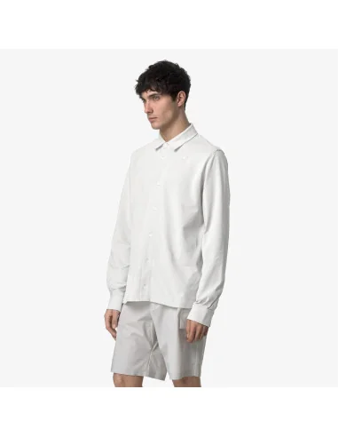 K-Way - Camicia Uomo Timothee Cotone Stretch Bianco Prezzo 120,00
