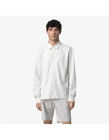 K-Way - Camicia Uomo Timothee Cotone Stretch Bianco Prezzo 120,00