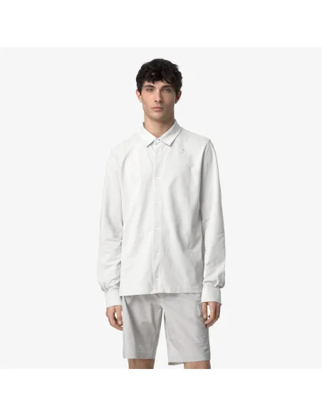 K-Way - Camicia Uomo Timothee Cotone Stretch Bianco Prezzo 120,00
