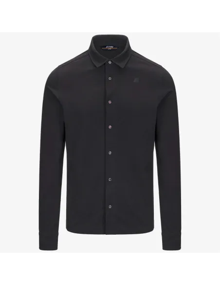 K-Way - Camicia Uomo Timothee Cotone Stretch Blu Scuro Prezzo 120,00