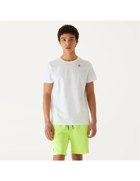 K-Way - T-Shirt Le Vrai Edouard Jersey Cotone Bianco Prezzo 40,00