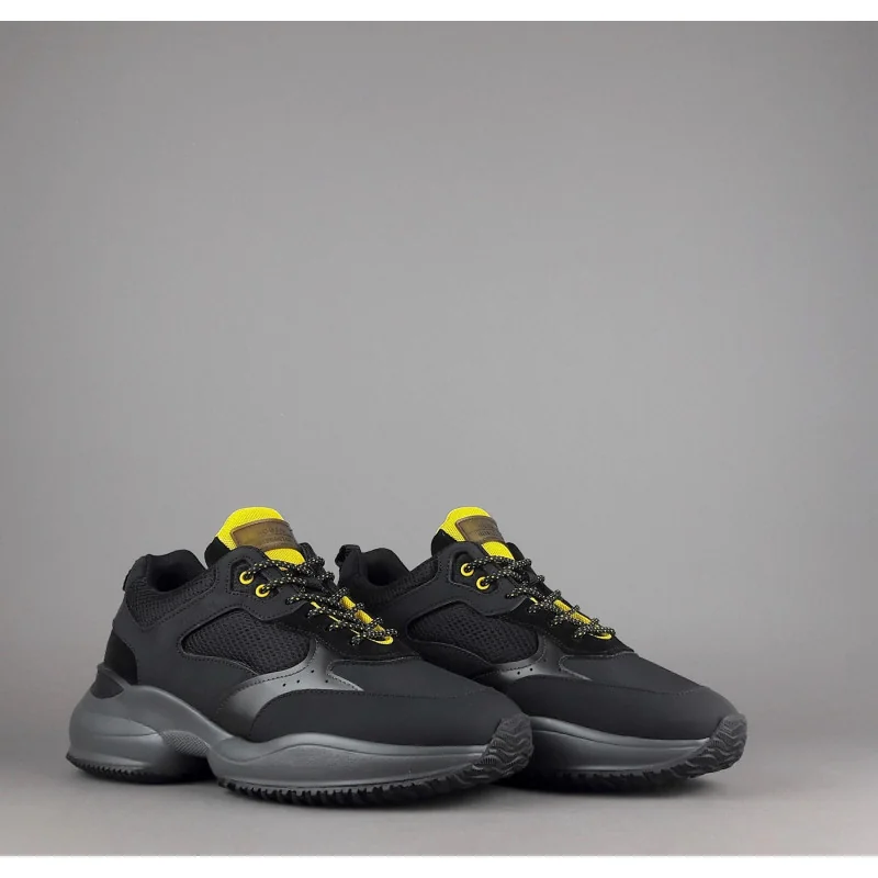 Hogan Sneakers Interaction Uomo Pelle Gommata Tela Nero Prezzo 360,00