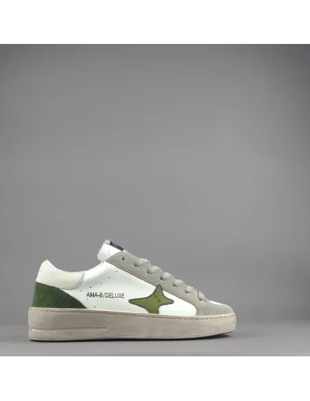 Ama Brand - Sneakers Uomo Slam Pelle Bianco Spoiler Ghiaccio Prezzo 205,00