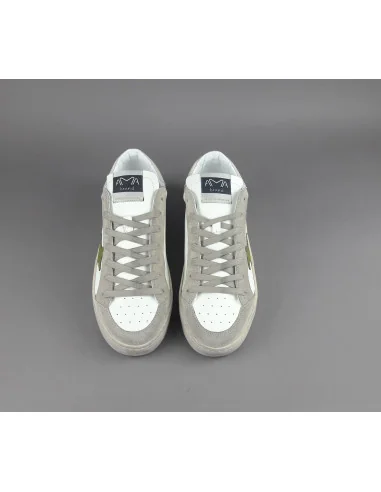 Ama Brand - Sneakers Uomo Slam Pelle Bianco Spoiler Ghiaccio Prezzo 205,00