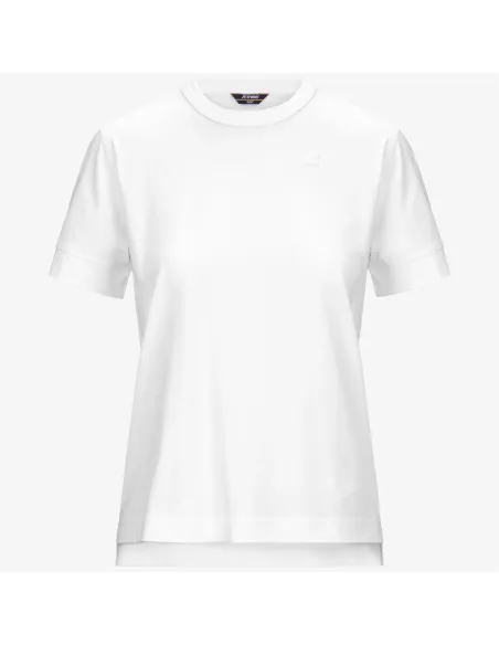 K-Way - T-Shirt Donna Emel Jersey Bianco Prezzo 55,00