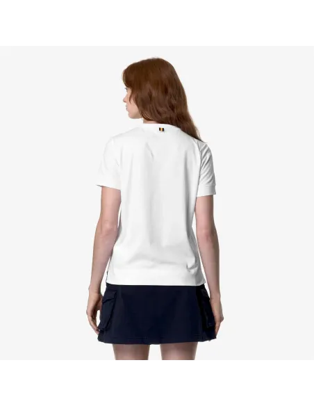 K-Way - T-Shirt Donna Emel Jersey Bianco Prezzo 55,00