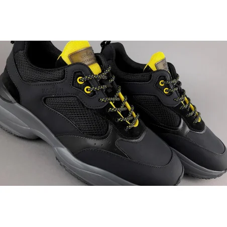 Hogan Sneakers Interaction Uomo Pelle Gommata Tela Nero Prezzo 360,00