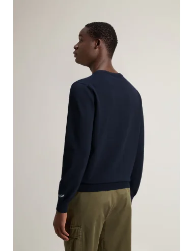 Woolrich - Maglia Uomo Cotone Blu Scuro Prezzo 130,00