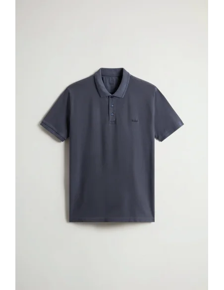 Woolrich - Polo Uomo Cotone Stretch Blu Scuro Prezzo 100,00