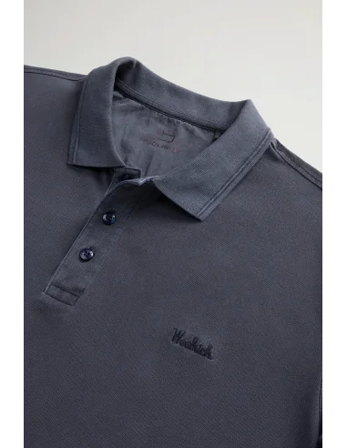 Woolrich - Polo Uomo Cotone Stretch Blu Scuro Prezzo 100,00