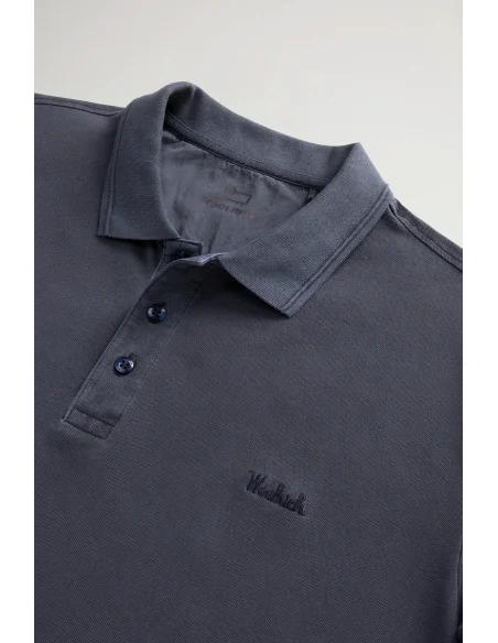 Woolrich - Polo Uomo Cotone Stretch Blu Scuro Prezzo 100,00