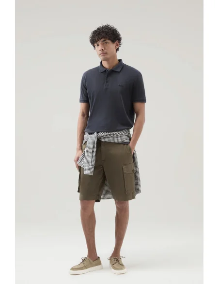 Woolrich - Polo Uomo Cotone Stretch Blu Scuro Prezzo 100,00