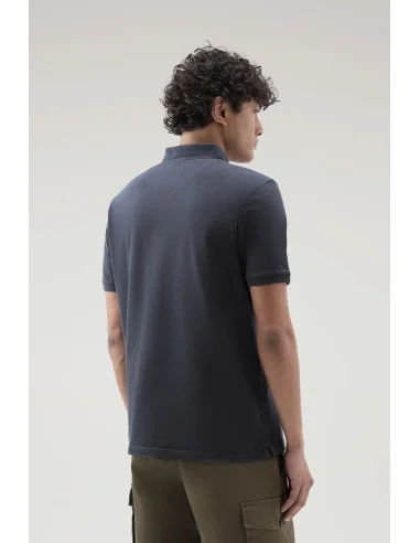 Woolrich - Polo Uomo Cotone Stretch Blu Scuro Prezzo 100,00