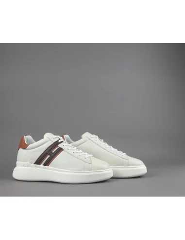 Hogan - Sneakers H580 Uomo Pelle Avorio H Lunga Prezzo 390,00