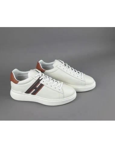 Hogan - Sneakers H580 Uomo Pelle Avorio H Lunga Prezzo 390,00
