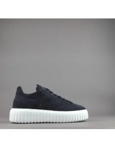 Hogan - H-Stripes Uomo H645 Camoscio Blu Scuro H Forata Prezzo 430,00