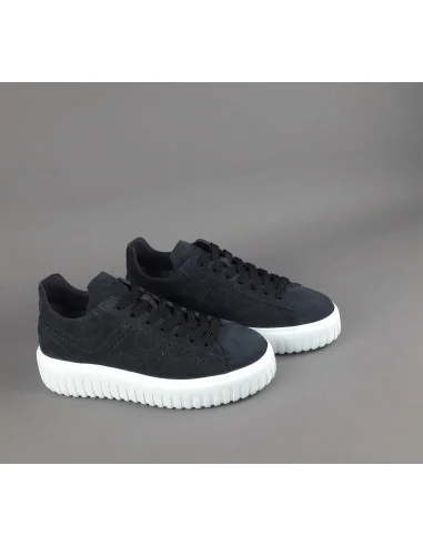 Hogan - H-Stripes Uomo H645 Camoscio Blu Scuro H Forata Prezzo 430,00