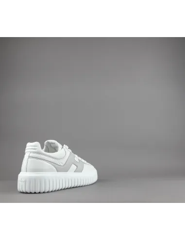 Hogan - H-Stripes Uomo H645 Pelle Nappa Bianco H Cucita Prezzo 430,00