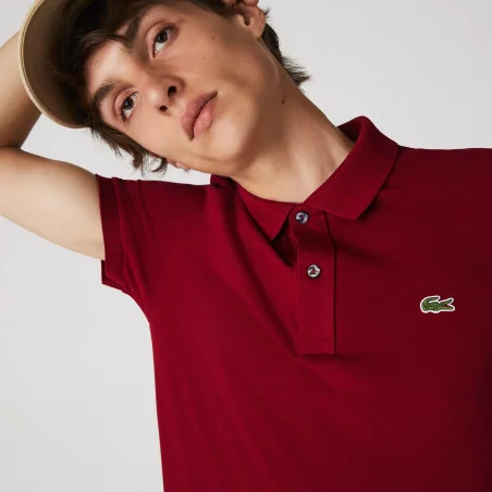 Lacoste - Polo Uomo Slim Fit Bordeaux Prezzo 110,00