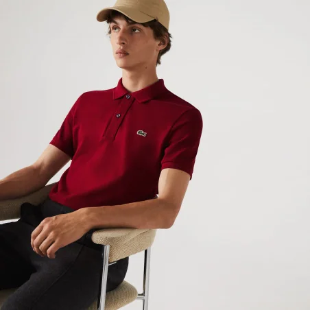 Lacoste - Polo Uomo Slim Fit Bordeaux Prezzo 110,00