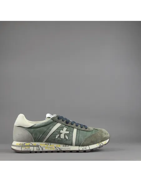 Premiata - Sneakers Uomo Lucy Camoscio Tela Verde Militare Prezzo 230,00