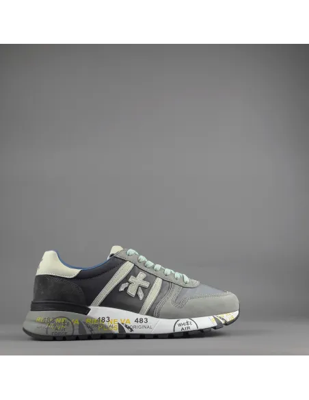 Premiata - Sneakers Uomo Lander Camoscio Tela Grigio Prezzo 240,00