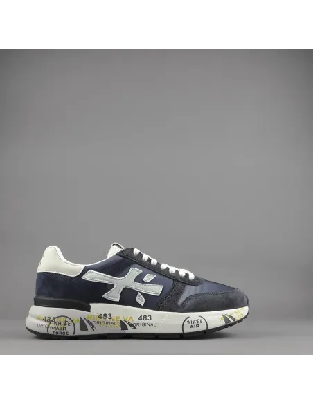 Premiata - Sneakers Uomo Mick Camoscio Tela Blu Scuro Prezzo 240,00