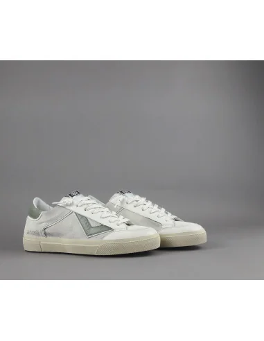 4B12 - Sneakers Uomo Retro Camoscio Bianco Opaco Prezzo 219,00