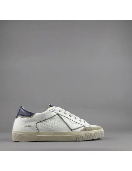 4B12 - Sneakers Uomo Retro Pelle Bianco Prezzo 219,00