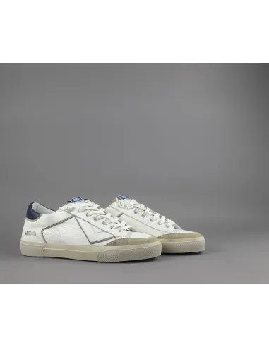 4B12 - Sneakers Uomo Retro Pelle Bianco Prezzo 219,00