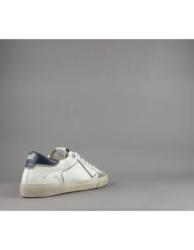 4B12 - Sneakers Uomo Retro Pelle Bianco Prezzo 219,00