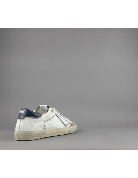 4B12 - Sneakers Uomo Retro Pelle Bianco Prezzo 219,00