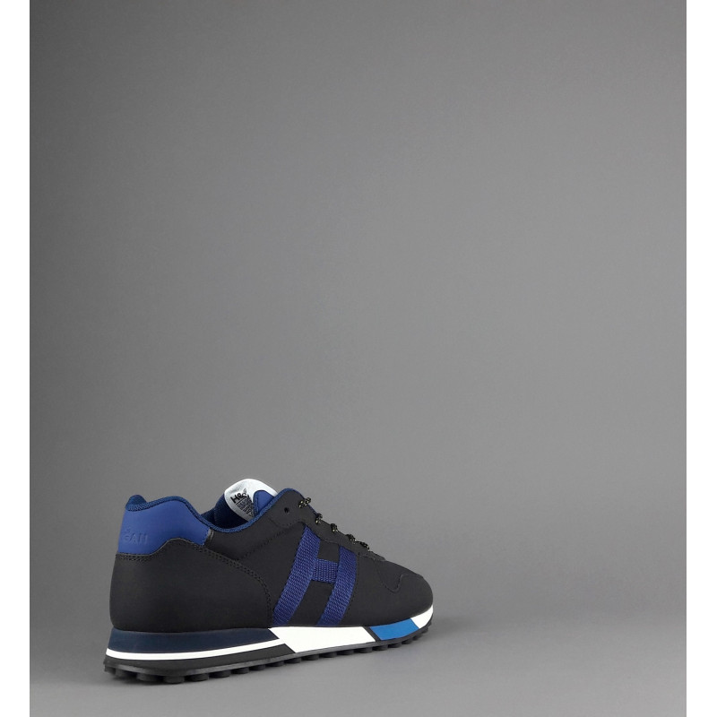 Hogan _ _ Sa Sneakers H383 Uomo Pelle Gommata Tela Nero H Tessuto Pezzo 290,00