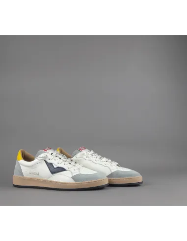 4B12 - Sneakers Uomo Play Pelle Camoscio Bianco Prezzo 199,00