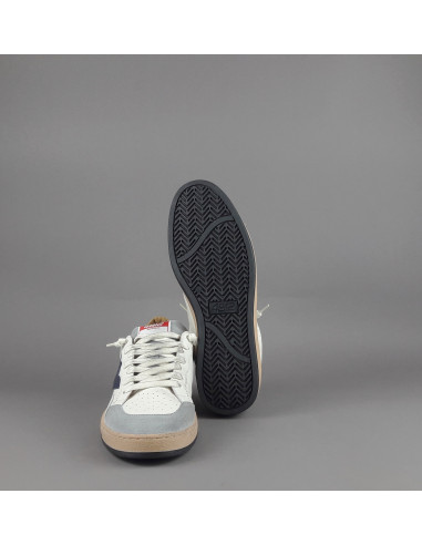 4B12 - Sneakers Uomo Play Pelle Camoscio Bianco Prezzo 199,00