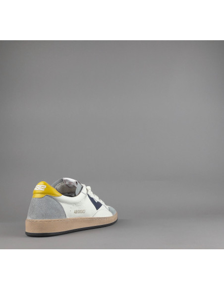 4B12 - Sneakers Uomo Play Pelle Camoscio Bianco Prezzo 199,00