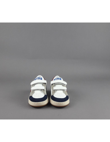 2B12 - Sneakers Junior Play Pelle Camoscio Bianco Blu Prezzo 99,00