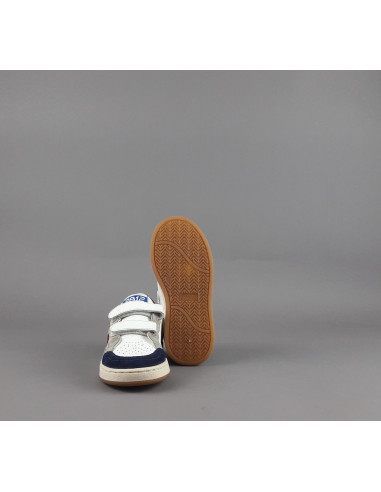 2B12 - Sneakers Junior Play Pelle Camoscio Bianco Blu Prezzo 99,00