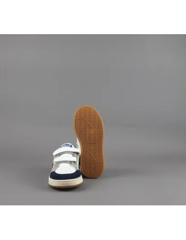 2B12 - Sneakers Junior Play Pelle Camoscio Bianco Blu Prezzo 99,00