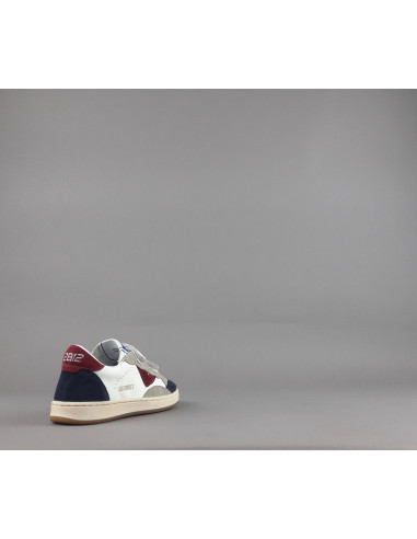 2B12 - Sneakers Junior Play Pelle Camoscio Bianco Blu Prezzo 99,00