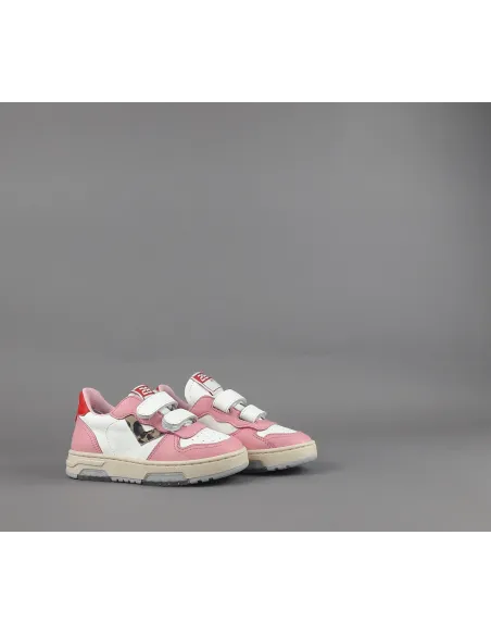 2B12 - Sneakers Baby Hyper Pelle Rosa Bianco Prezzo 89,00