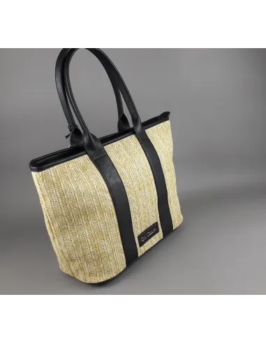 Gio Cellini - Shopping Donna Rafia Beige Nero Prezzo 69,00