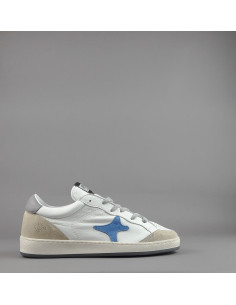 Ama Brand - Sneakers Uomo Sun Pelle Bianco Spoiler Grigio Prezzo 210,00