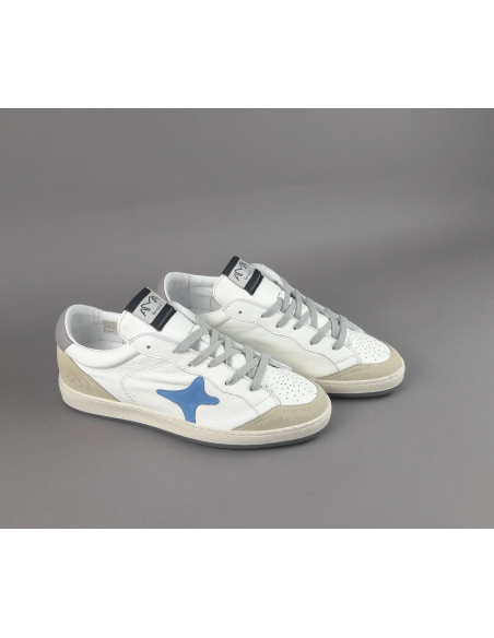 Ama Brand - Sneakers Uomo Sun Pelle Bianco Spoiler Grigio Prezzo 210,00