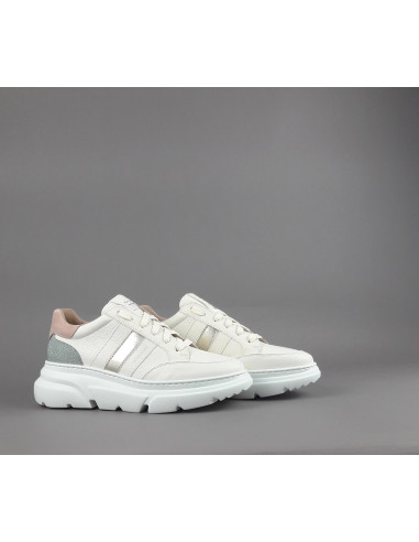 Stokton - Sneakers Donna Pelle Bianco Opaco Prezzo 199,00