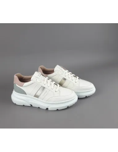 Stokton - Sneakers Donna Pelle Bianco Opaco Prezzo 199,00